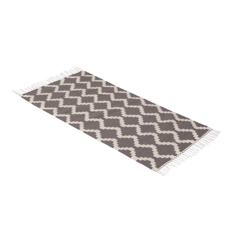 Diamond Kilim rug Grey White
