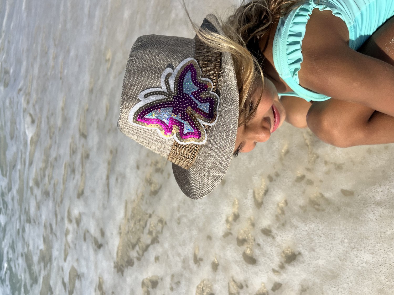 Kids butterfly beige Hat