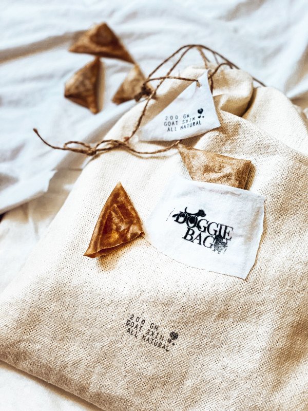 Goat Raw Skin in Original Doggie Bag